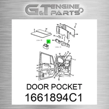 1661894C1 DOOR POCKET fits INTERNATIONAL TRUCK (Surplus Open Box)