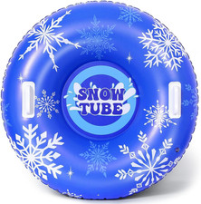 Snow Tube 36" Inflatable Snow Sled for Adult Thickened Heavy Duty Hard Bottom S
