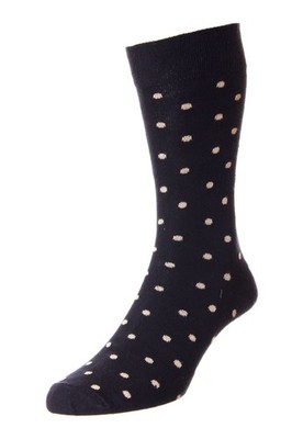 HJ Hall Men's Pack of 1 Sennan Spot Design Bamboo Socks
