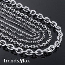 Usa Stock 34mm Cable Rolo Link Stainless Steel Mens Boys Chain Necklace 18-28 Usa Stock 34mm Cable Rolo Link Stainless Steel Mens Boys Chain Necklace 18-28
