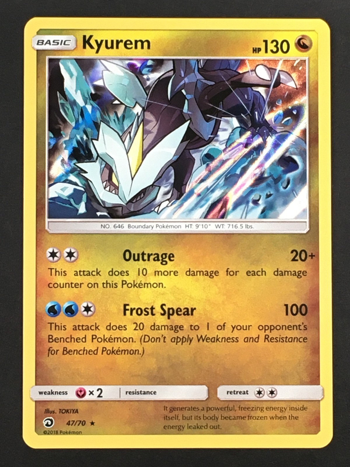 Pokemon TCG Kyurem 47/70 Dragon Majesty Holo Rare NM
