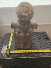 Vintage Pre-Columbian Style Female Pottery Effigy Sculpture w/ Removable Head