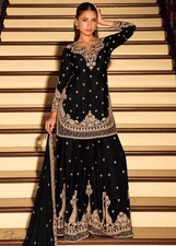 Salwar Kameez Indian Pakistani Wedding Party Wear Dress Bollywood Sharara Suit