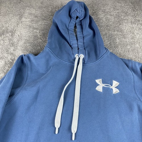 Under Armour Charged Cotton Storm Loose ColdGear Sweatshirt Hoodie Mens 2XL Blue - Picture 3 of 17