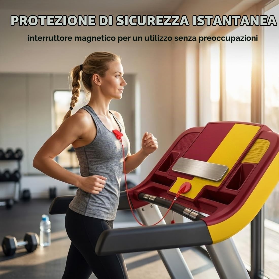 Blocco Tapis Roulant Chiave Magnetica di Sicurezza Universale per Tapis Roulant foto 2
