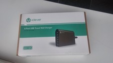 Iclever 6 Port USB Travel Wall Charger 50W 10A - NEW