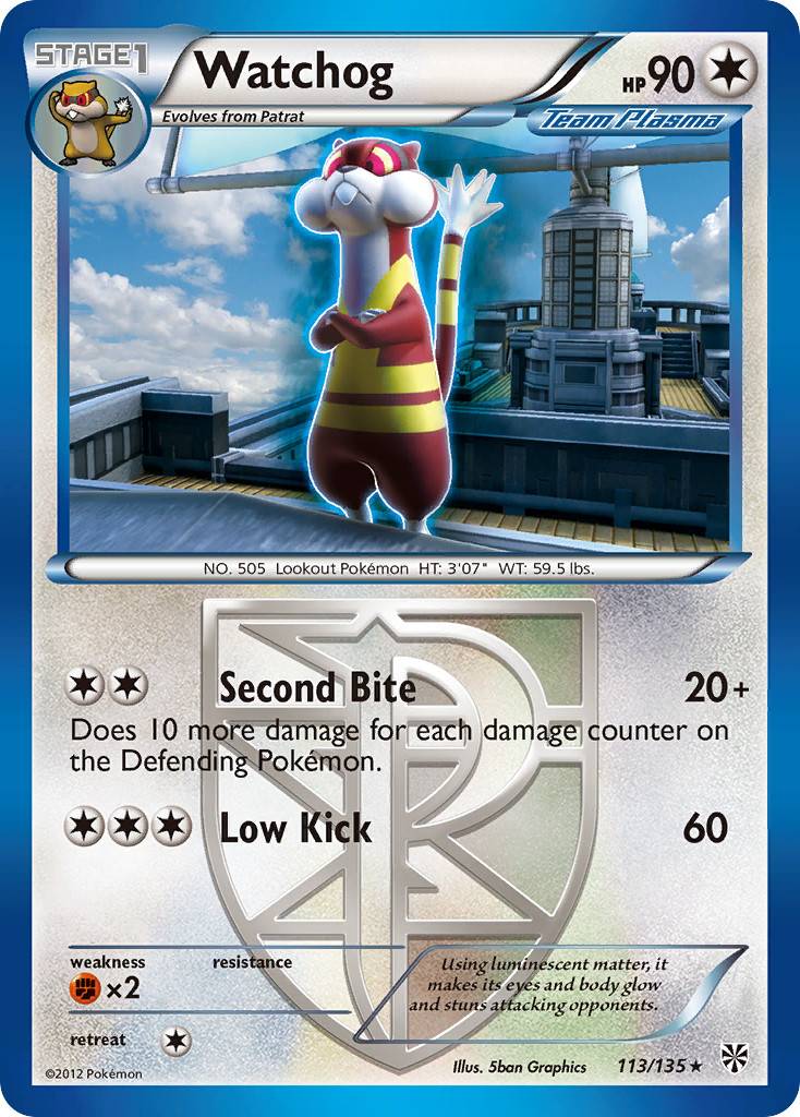 WATCHOG 113/135 RARE PLASMA STORM POKEMON MP/HP