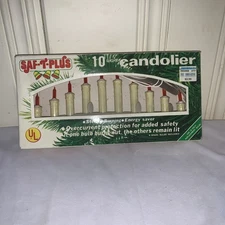 Vtg Joy Bright Christmas 10 Light Candolier Electric Candles Untested