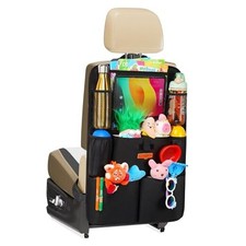 Upgraded Car Organizer with 11-inch Tablet Holder, 8 Pockets, Car 1pc Black