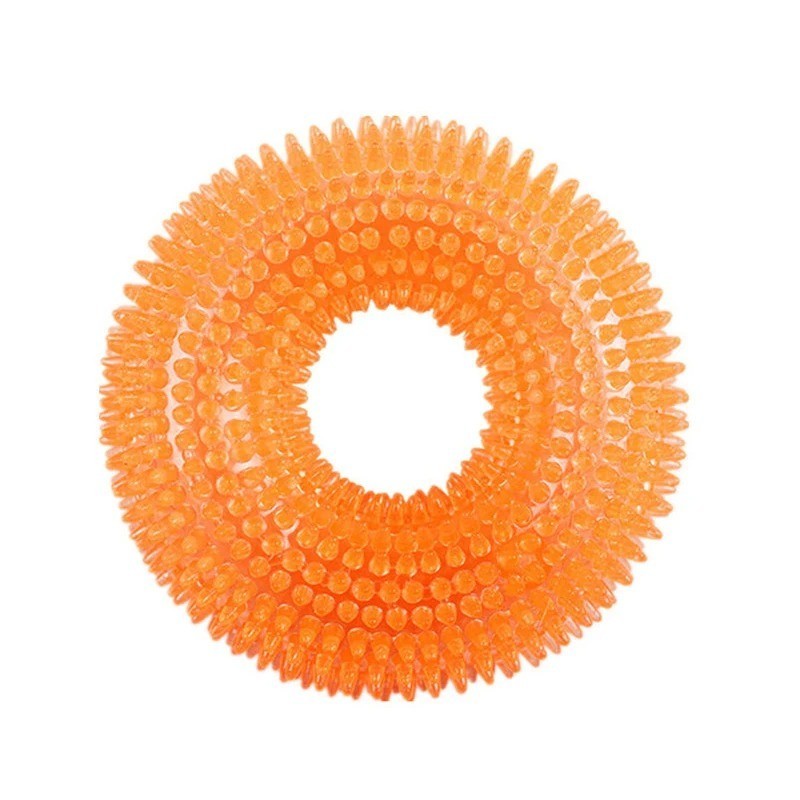 Squeaky Dog Chew Toy Bite Resistant TPR Molar Dental Toy Interactive Puppy Fun