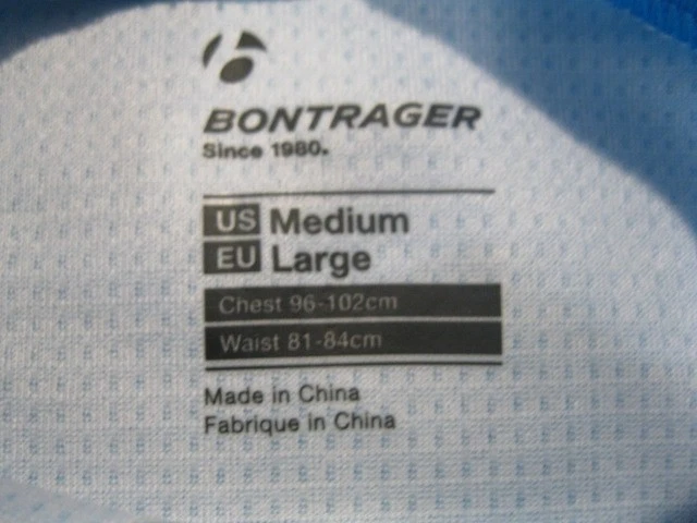 Men's M Bontrager Trek Travel Cycling Shirt Jersey 1/2 Zip Blue Bicycle Bike - Image 2 of 4