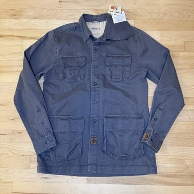 NWT Vintage Timberland Mens Gray Heavy Cotton Chore Field Utility Jacket Size M