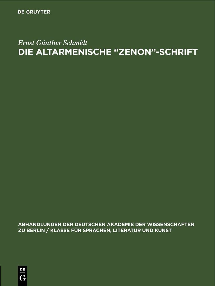 Ernst Günther Schmidt Die Altarmenische 