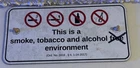 Vintage Metal Sign This Is A Smoke, Tobacco And Alcohol Free Environment 16”x8”