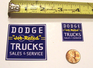 1/24, 1/18 Diorama Vintage Dodge Trucks Sales & Service Signs
