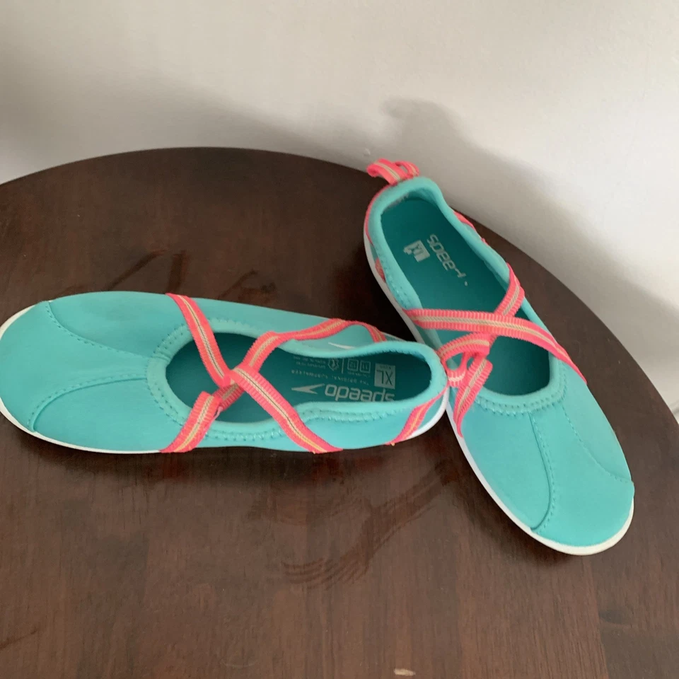 Speedo Niños Mary Jane Turquesa Agua Zapatos - Niño Pequeño Talla XL 11/12 Foto 2 de 4