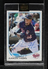 2021 Archives Signature Series 1/1 Aaron Hicks (2013 Topps) Buyback Auto v9t