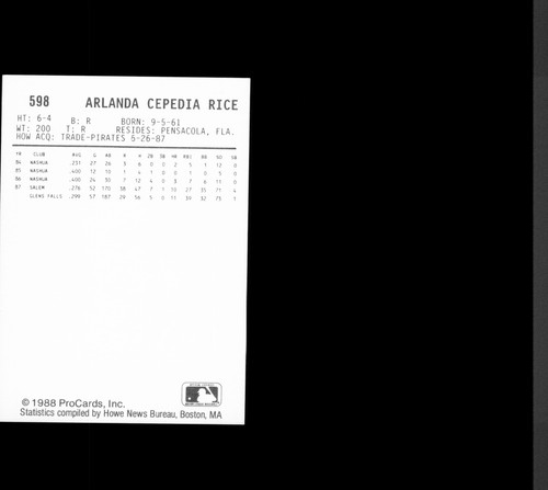 1988 ProCards Toledo Mud Hens - You Pick 1 - Minor League AAA Detroit Tigers - Picture 29 of 49
