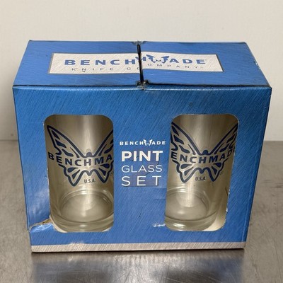 Benchmade Knives Collectible Set Of 2 - 16oz Shaker Pint Glasses Butterfly Logo