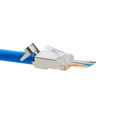 Cat6/6A RJ45 Pass Through Modular Plugs, Shielded 100pc,