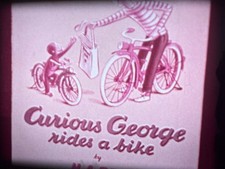 16mm Film - curious George rides a bike   illustrated   children  s book