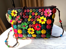 Coconut Shell Beaded Crossbody- Panama - Multicolor- Beach Ready1