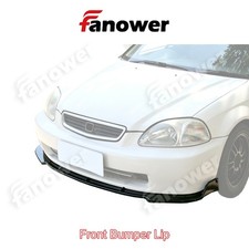 Glossy Black Front Bumper Lower Lip Trim For Honda Civic 1996-1998 Jdm Cs-style