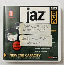 Iomega Jaz 2GB Disk Cartridge w/ Original Case Used Blank Media Vintage Storage