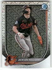 2025 Bowman #77 Jackson Holliday Chrome Base Set Mega Refractor
