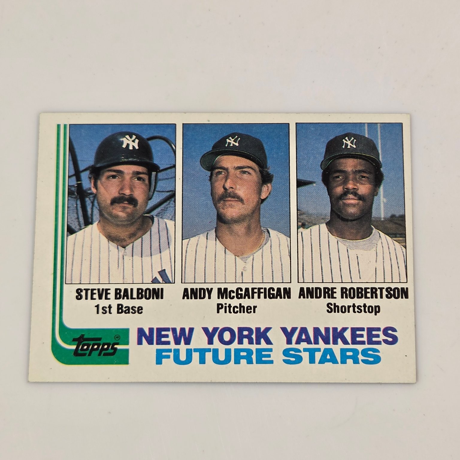 Steve Balboni McGaffigan Robertson 1982 Topps #83 Yankees Future Stars