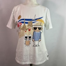 Karl Lagerfeld Paris Graphic T-Shirt White Co...