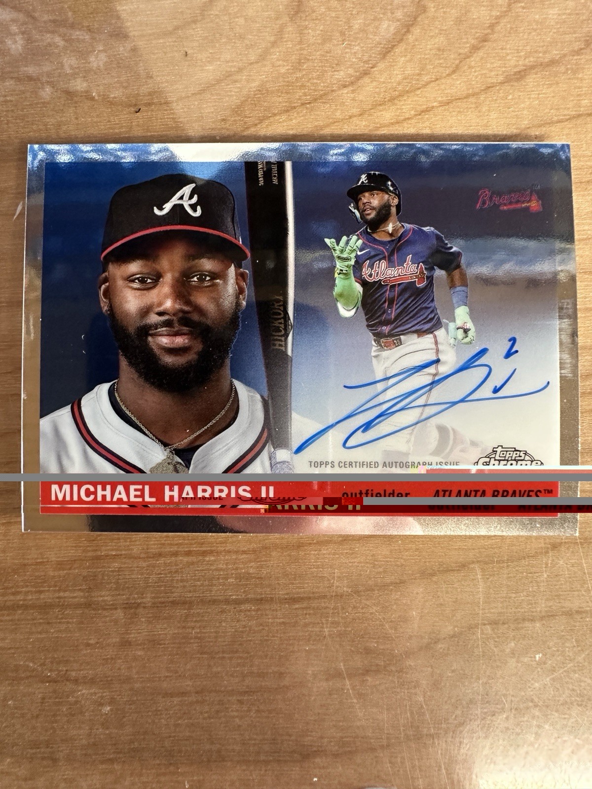 2025 Topps Chrome Platinum Michael Harris II On Card Auto #CPA-MH NM-MINT BRAVES