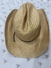 Genuine Bailey U-Rollit Country Western Hat Size 7 1/8 Beige Straw Cowboy