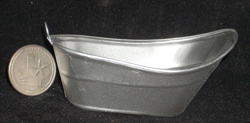 Dollhouse Miniature Galvanized Cowboy Bath Tub #T1343 Mexican Import Bathing