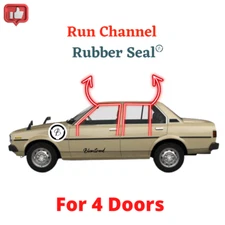 SET Toyota Corolla KE70 4D Sedan (1980-1983) Window Run Channel Rubber Seal