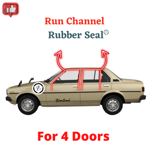 SET Toyota Corolla KE70 4D Sedan (1980-1983) Window Run Channel Rubber Seal - 第 1/6 張圖片