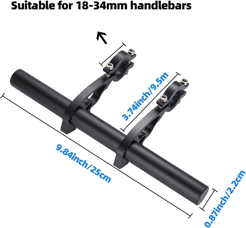 Bike Handlebar Extender, Bicycle Handlebar Extension Lightweight Durable Double - Picture 2 of 12