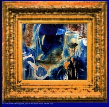 Erstes Chemogramm d.Welt( Modern abstrakte Kunst  Malerei/Fotografie ( 1976) Unikat
