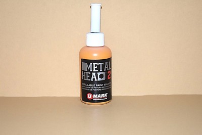Metal Head2 Paint Marker 2 Oz Yellow Auto Salvage Industrial Junk Yard Crafts