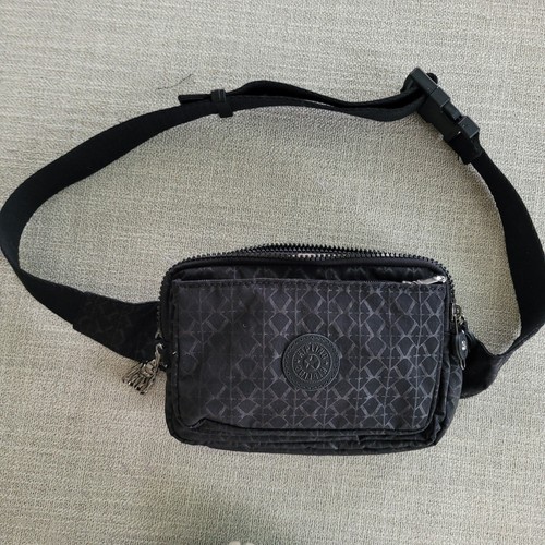 KIPLING Womens Abanu Multi Crossbody or Fanny Pack Bag Adjustable Strap BLACK