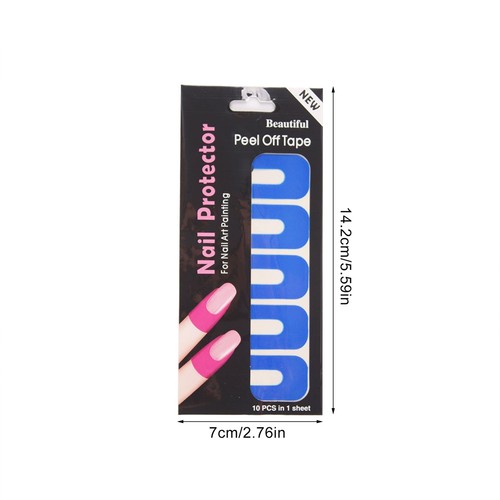 1Set Nail Polish Protector Sticker Soft Elastic U-Shape Nail Polish Guards - Picture 10 of 17