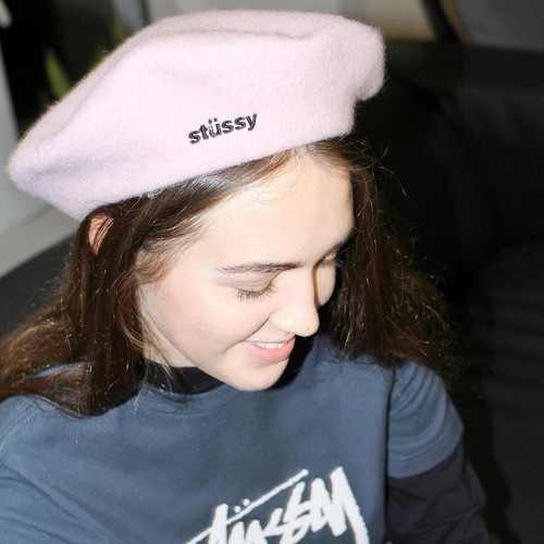 RARE STUSSY ARREN FELT BERET HAT - LAVENDER M/L WINTER STREETWEAR Y2K NWT