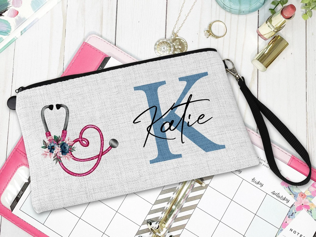 Personalized Nurse Makeup Bag, Nursing Student Pencil Pouch, Custom Nurse  Gifts