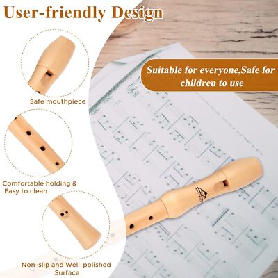 PCorder Soprano Recorder In C - Baroque Fingering, Double Holes, Antimicrobial ABS Plastic-270728