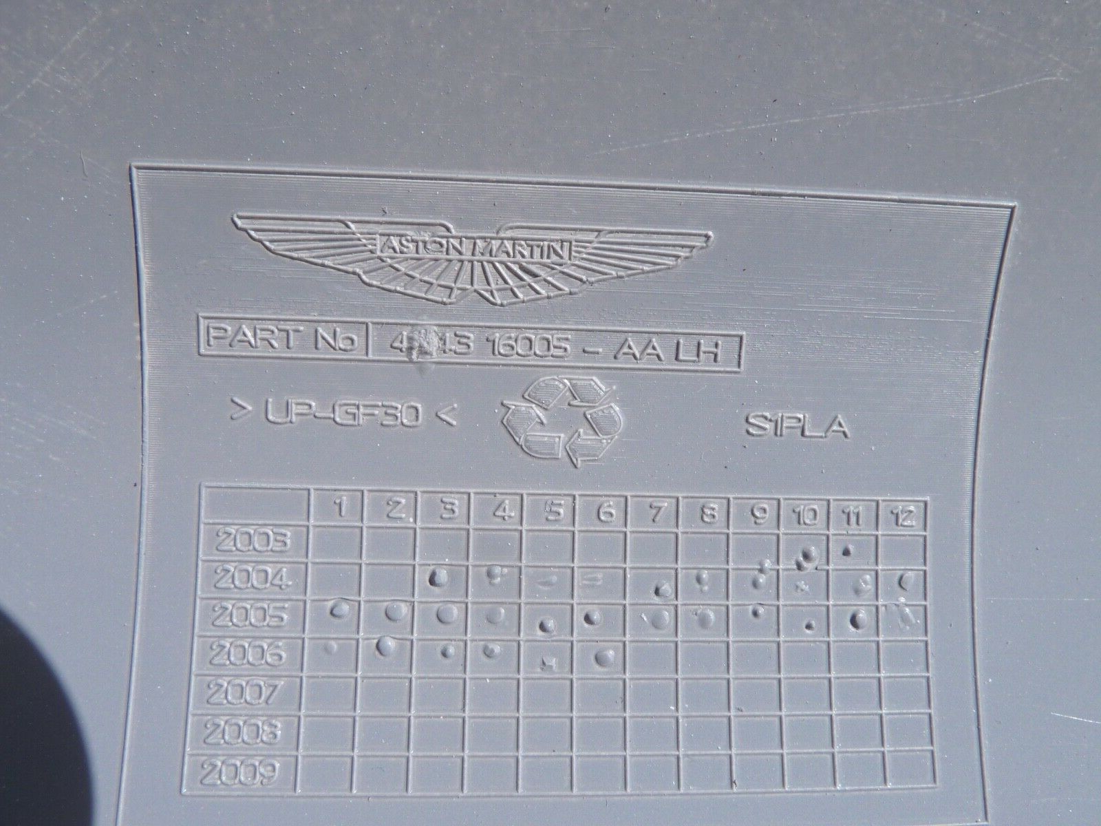 NEW Aston Martin OEM DB9 Left Fender Drivers Side Wing Panel Factory Composite