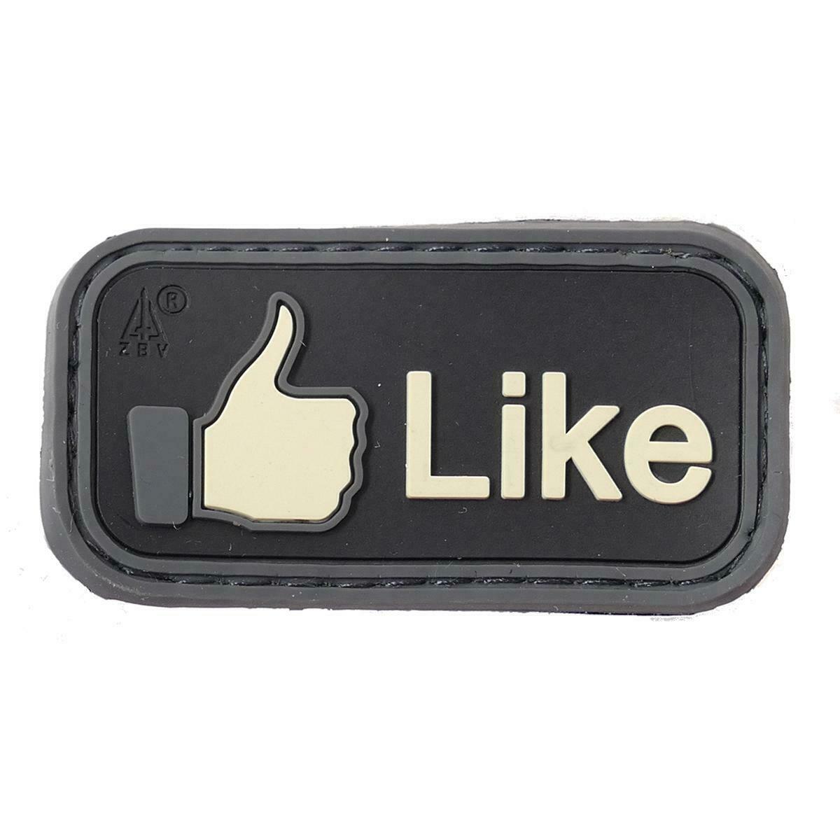 Moral Patch Rubber Like Face Book Patch Swat Black Airsoft