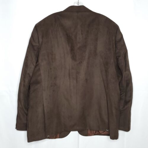 Cappotto sportivo uomo Nautica vestibilità moderna ecopelle scamosciata 50R marrone cioccolato blazer preppy - Foto 3 di 7
