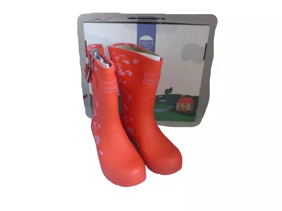 Joules Wellies Molly Welly Red Leopard Mid Height Wellington Box