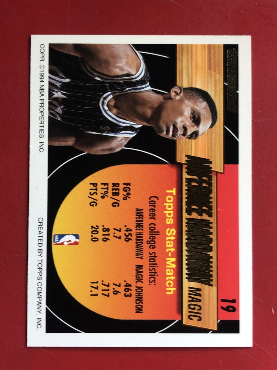 1993-94 Topps Prize Black Gold Anfernee Hardaway #19 Rookie RC | eBay