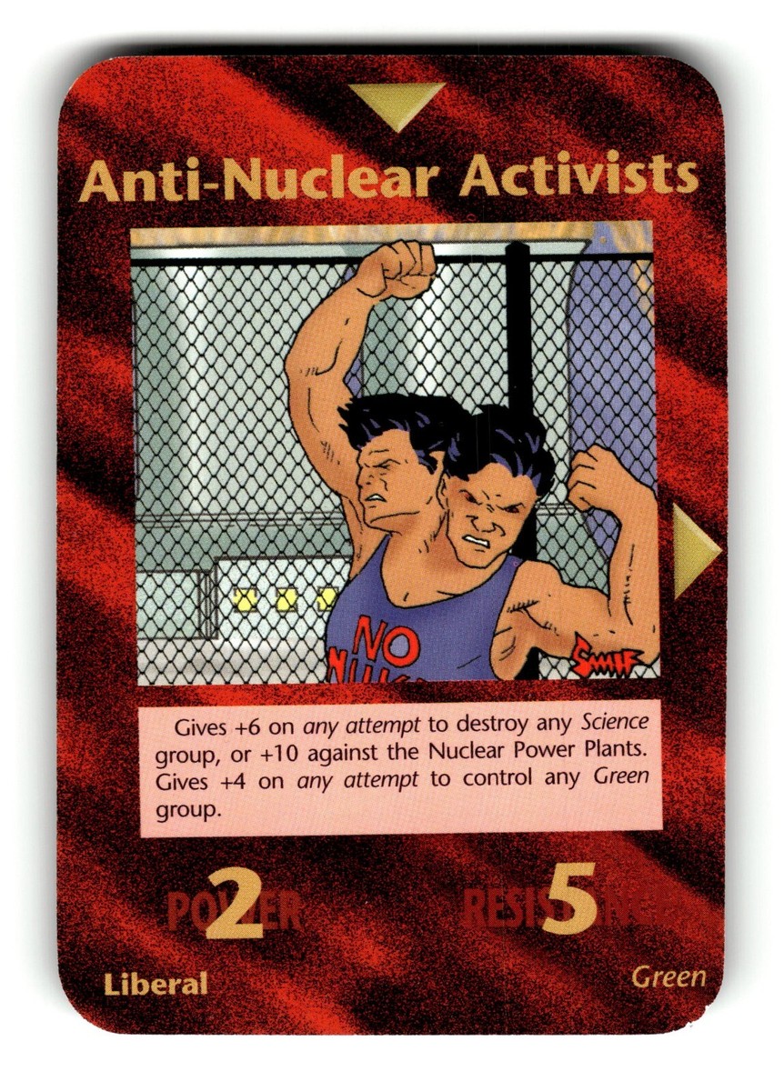 Anti-Nuclear Activists Card Limited INWO Illuminati New World